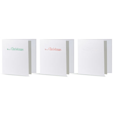 Merry Christmas, Multi Foiled Mini Cards, Sets of 9