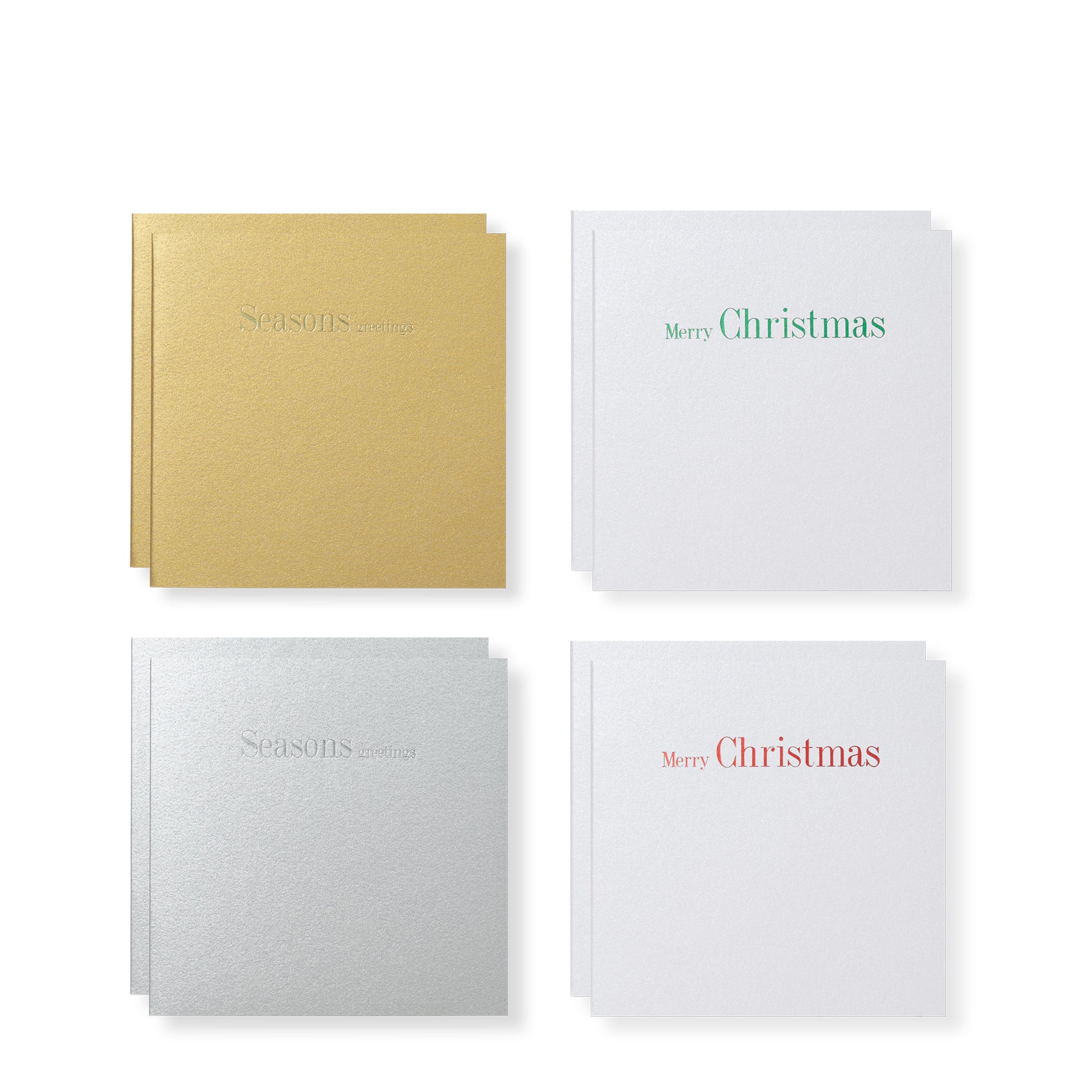 Merry Christmas, Seasons Greetings Mini Cards, Set of 8
