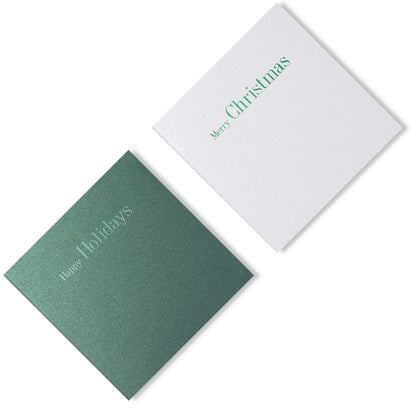 Green Metallics Mini Cards, Set of 8