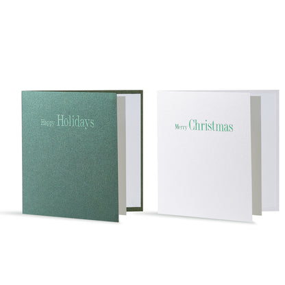 Green Metallics Mini Cards, Set of 8
