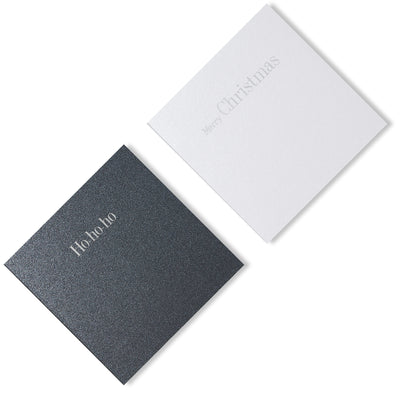 Silver Metallics Foiled Duo Mini Cards, Set of 8